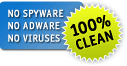 100% Clean: No Spyware, No Adware, No Viruses